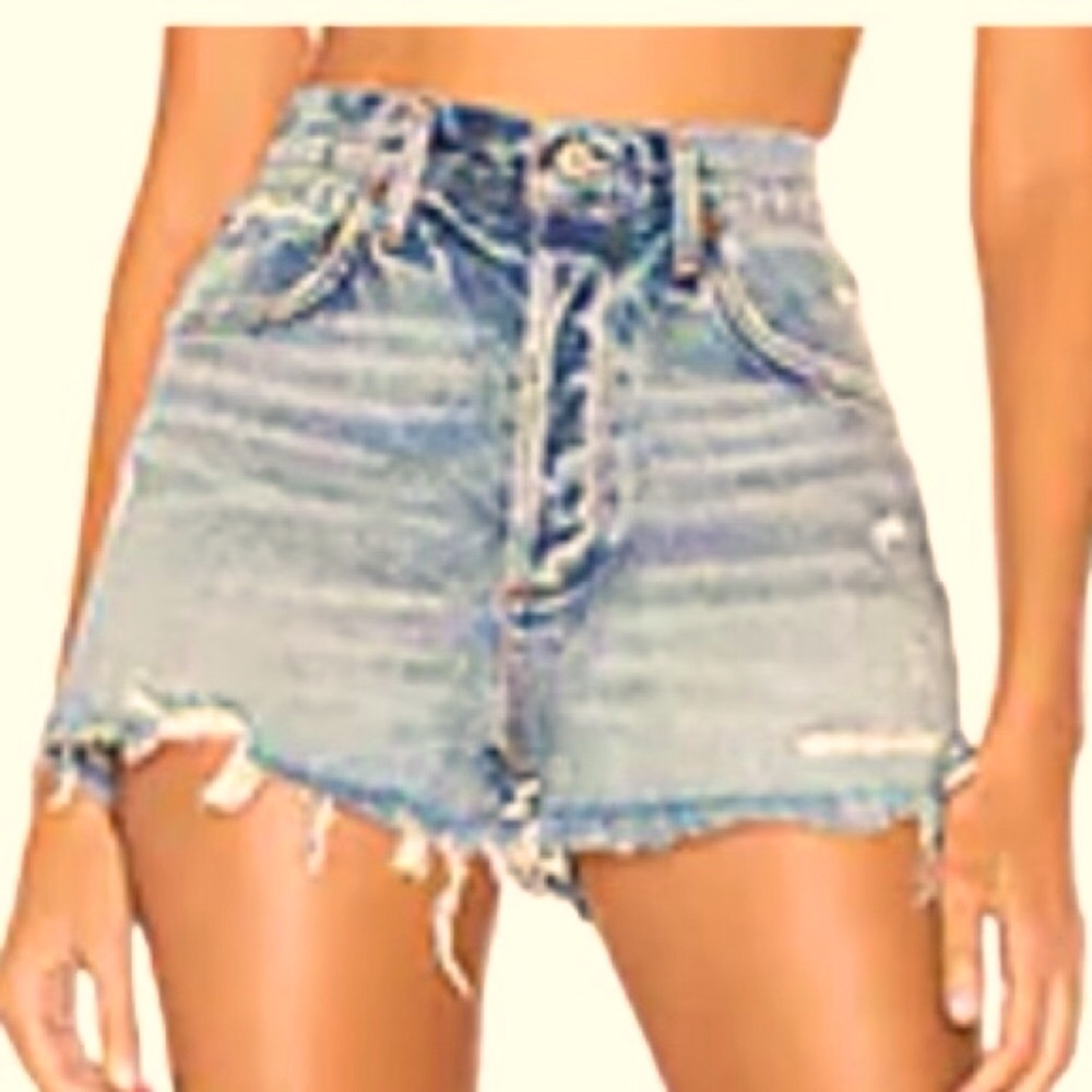 Agolde Jaden jean button fly shorts